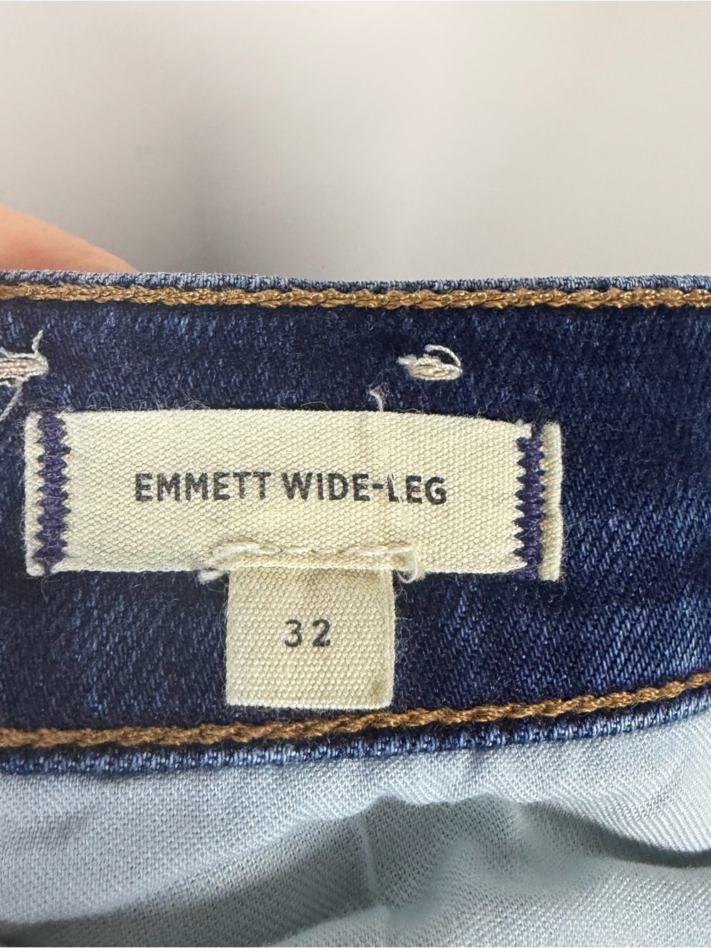 Madewell Emmett Wide Leg Jeans Women Size 32 Classic Blue High Rise Casual Boho - Picture 6 of 7